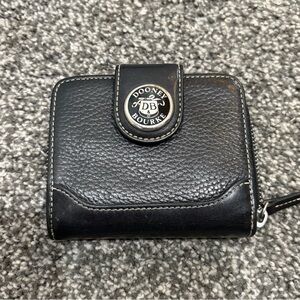 Vintage Dooney & Bourke Black Pebbled Leather Wallet